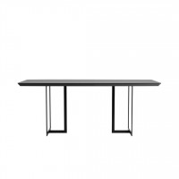 Manhattan Comfort 1022551 Celine 86.22 Dining Table with Seating Capacity for 8 in Black